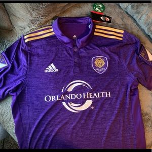 Men’s Adidas MLS Orlando City Soccer Jersey, Large